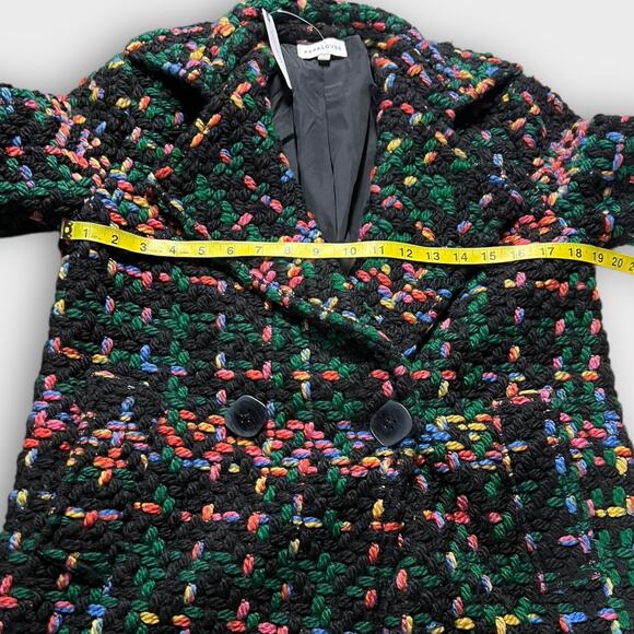 Pepaloves Anthropologie Piccadilly Multicolor Tweed Coat Size Small NEW - Picture 5 of 7